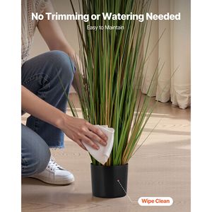 Set di 2 Alberi di Erba Artificiale da 150 cm per Uso Interno ed Esterno - Arbusti di Erba Sintetica in PVC di Alta Qualità - Product Image 5