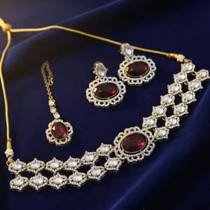 Ensemble de colliers ras-de-cou en pierres de cristal de créateur 10575545RD - Colliers en cristal de qualité supérieure - Product Image 1