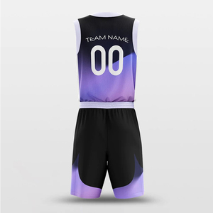 Basket-ball personnalisé, bleu marine et jaune, sublimé, polyester respirant, unisexe, adulte, toutes saisons - Product Image 2