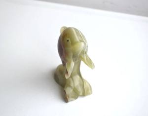 Figurine de Dauphin en Onyx Vert et Marron, Pierre Marbrée, Cristal, Gemme, Art, Décoration Élégante pour la Maison, Statue pour le Salon, Cadeau Fait Main - Product Image 4