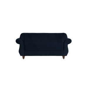 Divano a 2 Posti di Lusso in Velluto Indaco con Cuscini, Arredamento Formale per Soggiorno - Product Image 4