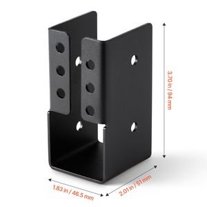 Supports de poutre en acier léger pour extérieur 2x4 pouces, à bride dissimulée, avec vis, 1.93 x 3.62, support de poutre dissimulé - Product Image 2