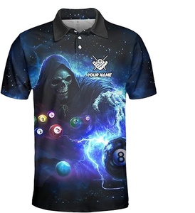 Maillots de billard personnalisés à séchage rapide par sublimation pour homme, avec poche, à prix abordable - Product Image 4