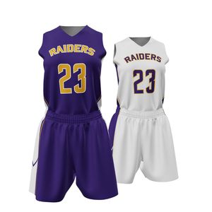 Conjunto de Uniforme de Baloncesto Reversible Personalizado, Sublimado, de Secado Rápido, Ropa Deportiva para Equipos, Fabricante Mayorista OEM ODM - Product Image 1