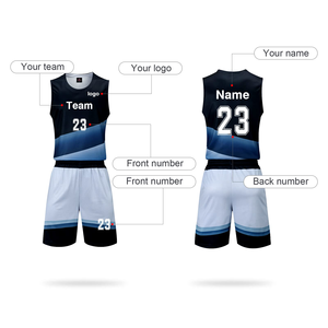 Ensemble de maillot et short de basket-ball noir et orange, uniforme d'équipe personnalisé - Product Image 2