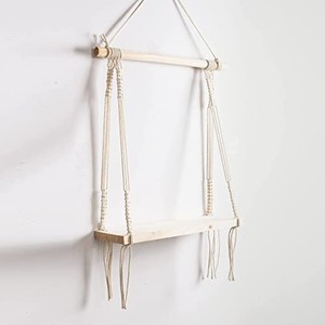 Estante de Pared de Macramé de Bambú para Plantas - Lino Artesanal al por Mayor - Product Image 5