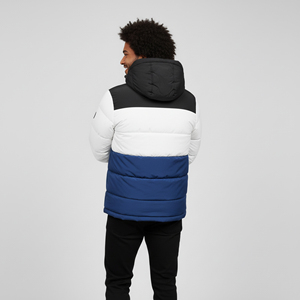 New Arrived Custom Front Stand Collar <b>Waterproof</b> Breathable Canvas Hooded <b>Winter</b> Bomber <b>Jacket</b> Men's Fashionable High Street Hip - Product Image 3