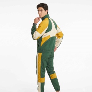 OEM Men's Casual Street Style Two-Tone Zip-Up Hooded <b>Jacket</b> and Pants Sets Autumn Windbreaker Nylon Tracksuits Color Blocking - Product Image 5