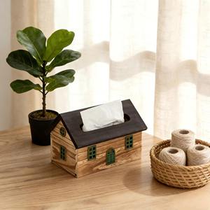 Elegante caja de pañuelos de madera con diseño para el hogar, para la mesa del aula, la cocina y la decoración de la habitación infantil, hecha a mano en India. - Product Image 6