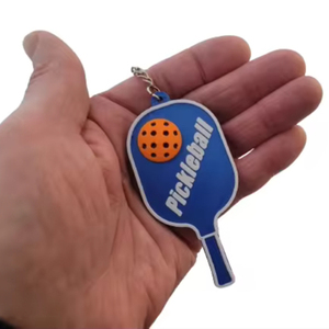 Porte-clés de pickleball personnalisé OEM, taille sur mesure, durable, léger, réglable, en caoutchouc de qualité supérieure, multicolore, avec logo personnalisé, idéal comme cadeau - Product Image 2