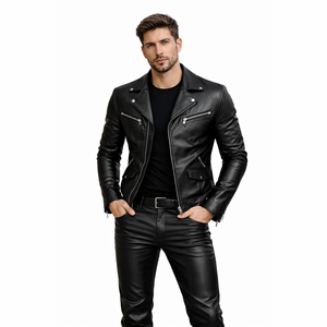 Costume en cuir de vachette véritable de qualité supérieure pour hommes – Équipement de protection haute performance avec cuir respirant et durable - Product Image 5