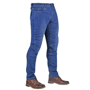Jean en denim coupe skinny taille mi-haute pour homme, blanc, style streetwear, disponible en gros (OEM) à prix abordable - Product Image 2