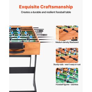 Durable 42-Inch Standard Size Indoor Full Size Folding Foosball Table for Home Family Game Room Kids Sports <b>Entertainment</b> - Product Image 2
