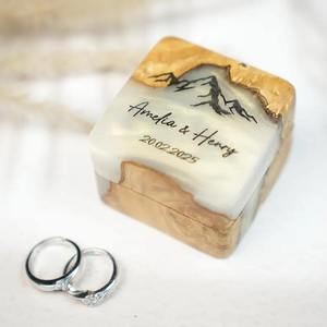 Caja de Joyería de Resina Epoxi, Porta Anillos, Caja de Almacenamiento para Regalos, Gran Venta - Product Image 5