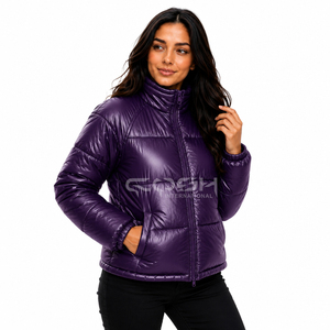 Cosh International Unisex Puffer Jacket Winter Warm Cotton Padded <b>Bubble</b> <b>Coat</b> Loose Fit Zip-Up Outerwear for Men Women - Product Image 4