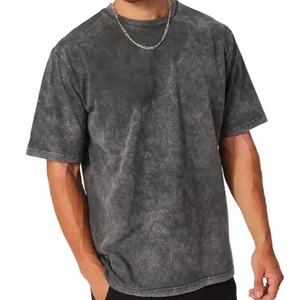 Camiseta vintage de lavado ácido de alta calidad con logotipo personalizado y lavado a la piedra, ropa de calle, Camiseta con estampado personalizado, camisetas de gran tamaño para hombre - Product Image 1