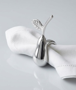 Wholesale Zinc Alloy Silver Plated Menorah Napkin <b>Ring</b> Modern Judaica Tableware Ornaments for Hanukkah Party Kosher Dinner Event - Product Image 2