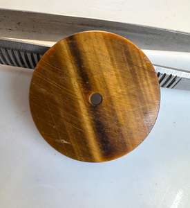 Esfera de reloj de piedra ojo de tigre natural de 28,50 mm, disco redondo para la fabricación de relojes - Product Image 4