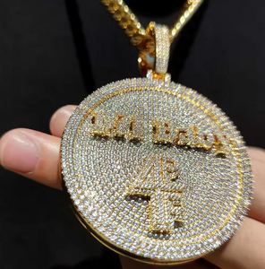 Colgante Personalizado de Lujo en Plata 925 con Moissanita, Diseño Disco, Redondo, Octagonal, Rectangular, con Logotipo, Estilo Hip Hop, Totalmente Cubierto de Piedras, Unisex, Certificado IGI - Product Image 5