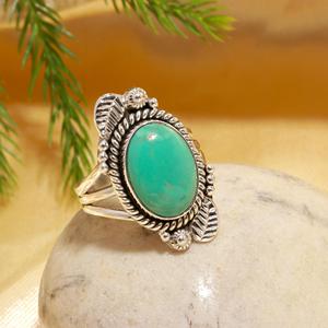 High Quality <b>925</b> Sterling <b>Silver</b> Oval <b>Ring</b> Handmade Bezel Arizona Turquoise Gemstone <b>Silver</b> Plated Weddings Parties <b>Ring</b> - Product Image 1