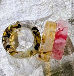 Marble Effect Premium Quality Eco-Friendly Contemporary <b>Clear</b> Resin Napkin Ring Transparent Restaurant Wedding <b>Table</b> Decoration - Product Image 2