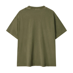 Custom Front High Quality Heavy <b>Weight</b> Polyester Men's T-shirt Dropping Shoulder Oversized Anti-Shrink Silk Screen Printed - Product Image 5