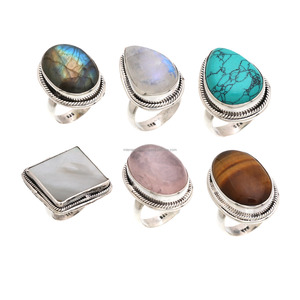 Anillo de bodas religioso para hombre de Plata de Ley 925 pesada de la mejor calidad, cristal Original hecho a mano, piedras preciosas naturales cortadas, moissanita - Product Image 6