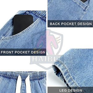 กางเกงยีนส์ทรงหลวมเอวสูงสำหรับผู้ชาย ผลิตตามสั่ง MOQ ต่ำ ขายส่ง น้ำหนักเบา ผ้าฝ้าย 100% คุณภาพสูง - Product Image 6