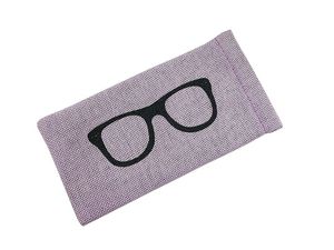 Microfiber Eyeglass Pouch Solid Purple Rectangle <b>Soft</b> <b>Case</b> for <b>Glasses</b> - Product Image 2