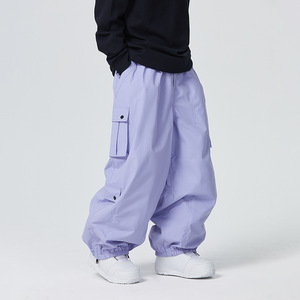 Pantalones de Esquí Impermeables y Transpirables de Talla Grande, Pantalones de Snowboard de 3 Capas, Cierre de Cremallera a Prueba de Viento, Ropa de Invierno Cálida para Exteriores - Product Image 2
