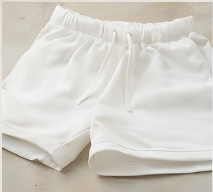 Pantalones Cortos de Felpa de Algodón Puro de 240 GSM de Primera Calidad para Hombre, Transpirables, para Verano, de Longitud Media, Cintura Elástica, Casuales, Lisos, Sólidos, Proveedor - Product Image 1