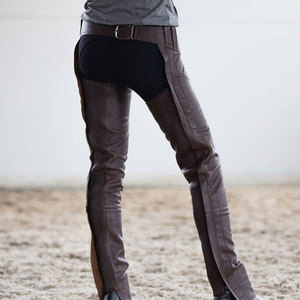 Classic Style Men’s Horse <b>Riding</b> Full <b>Chaps</b> Premium Brown Top Quality Leather Equestrian <b>Riding</b> Leg Protection Durable - Product Image 3