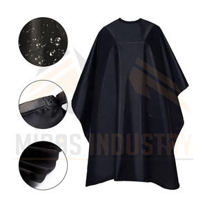 ผ้าคลุมตัดผมโพลีเอสเตอร์แบบยูนิเซ็กซ์ สีดำ กันน้ำ ชุดทำงาน - Product Image 5