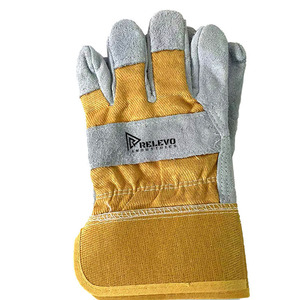Guantes de Cuero Vacuno de Dedo Completo para Invierno, Casuales, de Seguridad, Anticorte, Antideslizantes, Resistentes al Calor, con Forro de Algodón para Soldadura, Unisex - Product Image 3