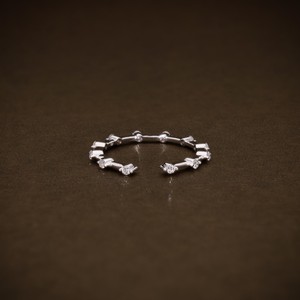 แหวนมอสซาไนต์ทรงกลมแบบเปิดวงรอบเรียบง่ายสำหรับทุกเพศ ทำจากเงินแท้ 925 เหมาะสำหรับงานแต่งงาน ของขวัญแทนคำมั่นสัญญา - Product Image 1