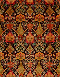 Multicolor Traditional Persian Mosaic Grid Printed Lightweight Polyester Organza <b>Fabric</b> Anti-Bacterial Eco-Friendly Tents - Product Image 2