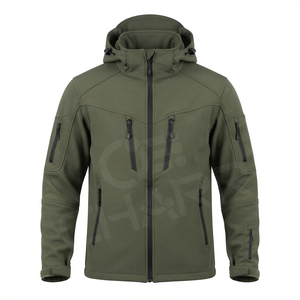 Chaqueta Softshell Premium para Hombre con Capucha, Impermeable, Resistente al Viento, Chaqueta Táctica para Exteriores, Proveedor OEM - Product Image 1