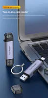 Lecteur de cartes mémoire FEIXUAN personnalisé 2-en-1 TF/SD USB 3.0 5 Gbps à transmission haute vitesse pour téléphone portable et ordinateur portable