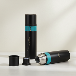 1L/33oz Classic Large Capacity Double Wall <b>Ceramic</b> Coated SUS 304 Vacuum Bottle Straight <b>Cup</b> 6-Hour Hot/Cold Insulation - Product Image 1