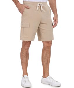 Men's 100% Cotton Vintage Sweat Shorts Pockets Solid Pattern Fleece Jogger Gym Wear Casual Lounge Workout Eco-Friendly - Product Image 2