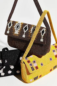 Sac à bandoulière brodé de perles colorées, motif floral, sac à rabat pour femme, idéal pour mariage, fête, voyage, broderie - Product Image 5