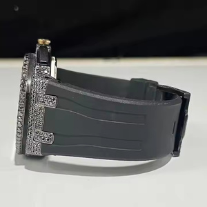 Designer Luxury Quartz Watch Men Moissanite Diamond Iced Out Hip Hop Stylish Wristwatch Modern Iced Out Moissanite Diamond - Product Image 3