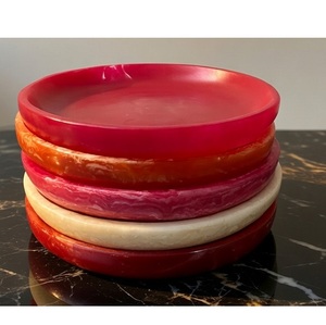 Bol à salade en résine rose polie de haute qualité, jetable, écologique, toutes tailles, prix pour usage en cuisine, hôtel, restaurant - Product Image 4