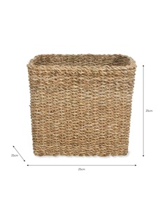 <b>Square</b> <b>Basket</b> Seagrass Handmade Storage <b>Basket</b> Wholesale eco-friendly Made Viet Nam - Product Image 3