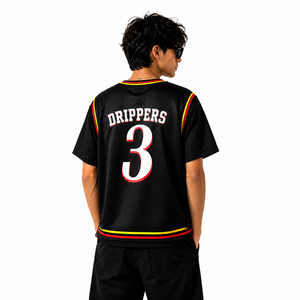 OEM Custom 240 GSM <b>Men's</b> Double Layer Mesh Sublimation Jersey With Cotton Acid Wash Oversized T-Shirt | Streetwear Manufacturer - Product Image 2