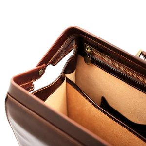 Classic Genuine Brown Leather Office Briefcase for Men with Luxury Professional Business Design Wholesale Supplier - Product Image 5