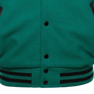 แจ็คเก็ตเบสบอลแบบ Letterman รุ่นใหม่ล่าสุดปี 2024 สำหรับผู้ชาย ออกแบบเองได้ ขายส่ง พร้อมแขนหนังสำหรับฤดูหนาว - Product Image 3