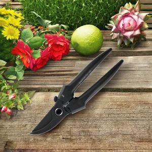 Tijeras de Jardín Ligeras de 7.5 Pulgadas, Acero Inoxidable Antioxidante con Recubrimiento Negro para Cortar Flores y Rosas - Product Image 5