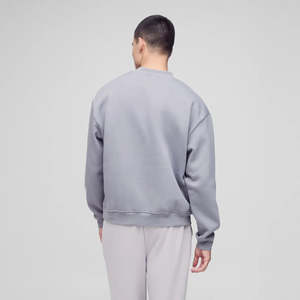 Sudadera personalizada para hombre, 100% algodón mezclado, básica, de felpa gruesa de 450GSM, corte holgado con hombros caídos y estilo cuadrado. - Product Image 2