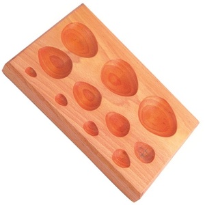 Jewelry Tools Wood Teardrop Pear Shaped <b>Doming</b> Dapping Block 7 Cavity Depressions Jewelry Making Wood Metal Forming Tool - Product Image 5